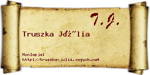 Truszka Júlia névjegykártya